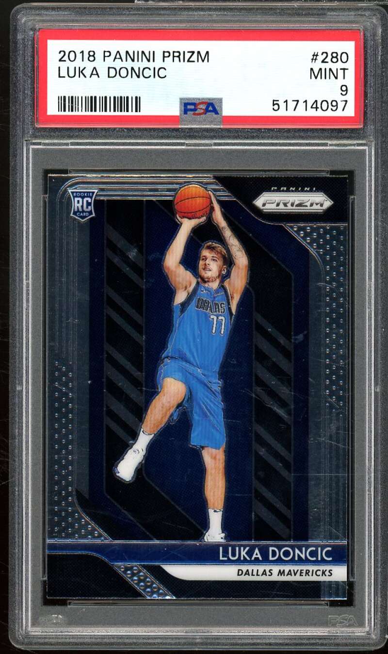2018 PANINI PRIZM LUKA DONCIC PSA #280 MINT 9 51714097 OOKIE RC CARD PRIZM PRIZM URARS 77 LUKA DONCIC DALLAS MAVERICKS