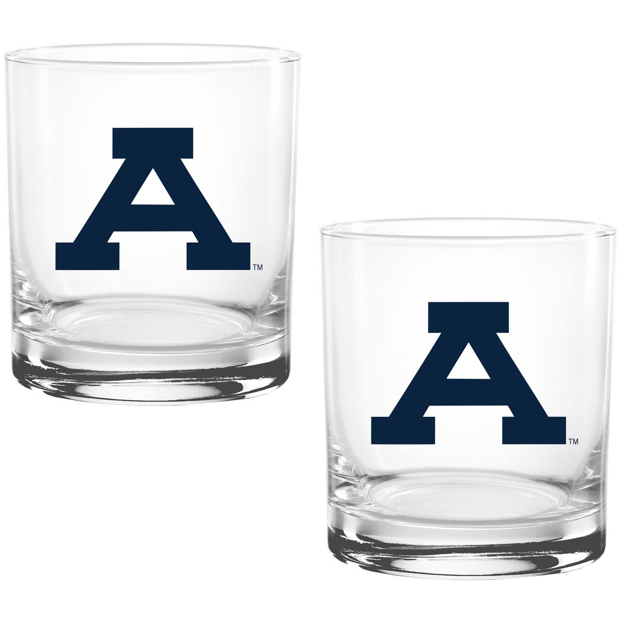 Alt View 1. Indigo Falls - Auburn Tigers Two Pack 14oz. Vault Sketch Rocks Glass Set - Multicolor.