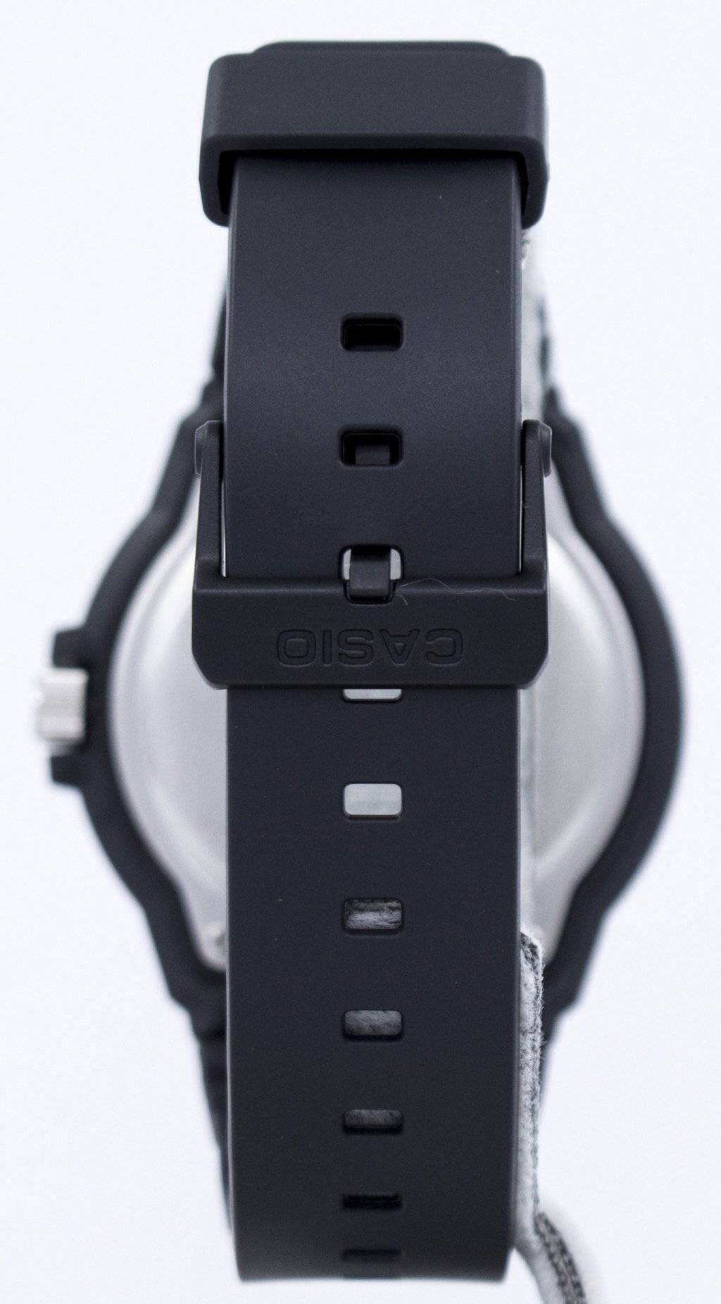 Left. Casio - Quartz Analog 100M Black Resin Strap MRW-200H-1BVDF MRW200H-1BVDF Men's Watch - Black.