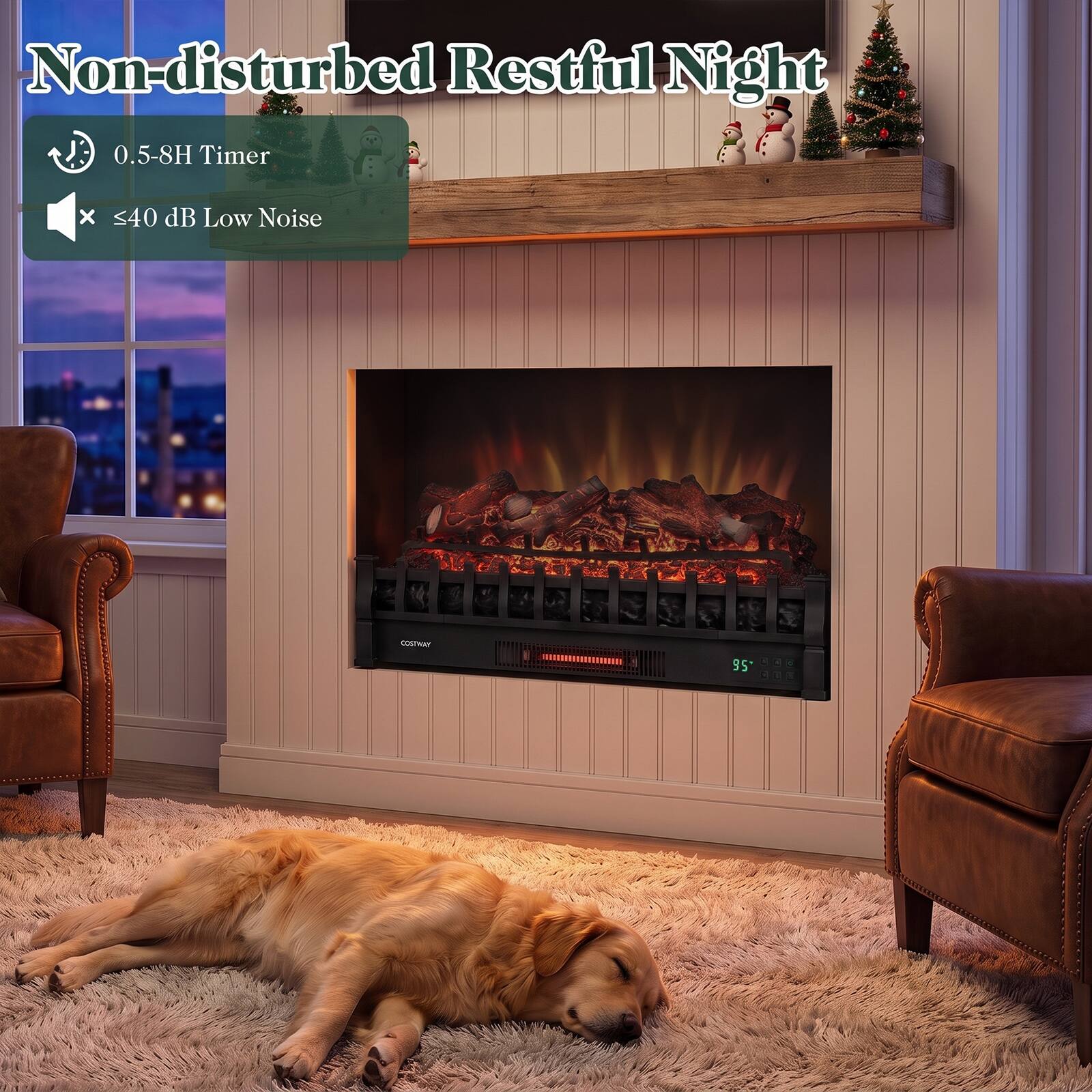 Non-disturbed Restful Night  
0.5-8H Timer  
≤40 dB Low Noise  
COSTWAY  
95