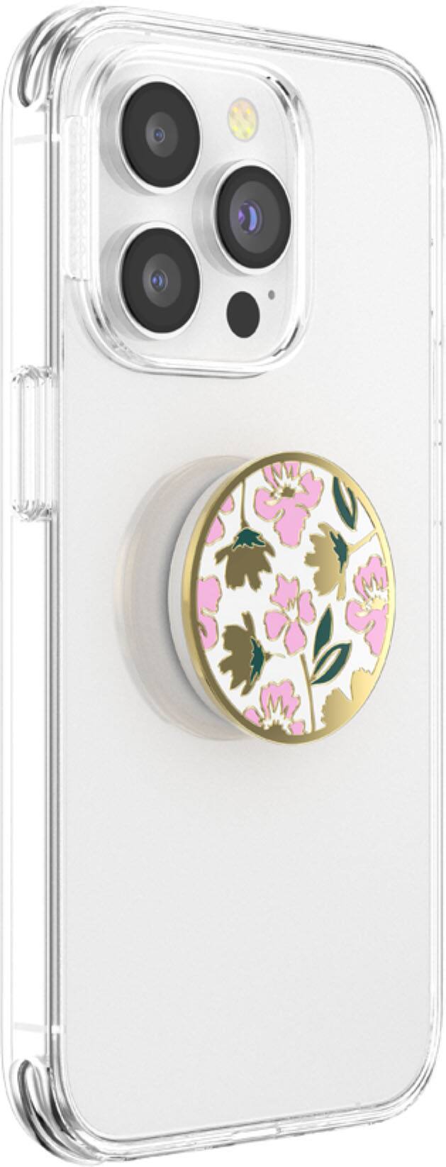 Angle. PopSockets - Adhesive PopGrip Universal Grip & Stand for Cell Phones - Enamel Feel Pretty.