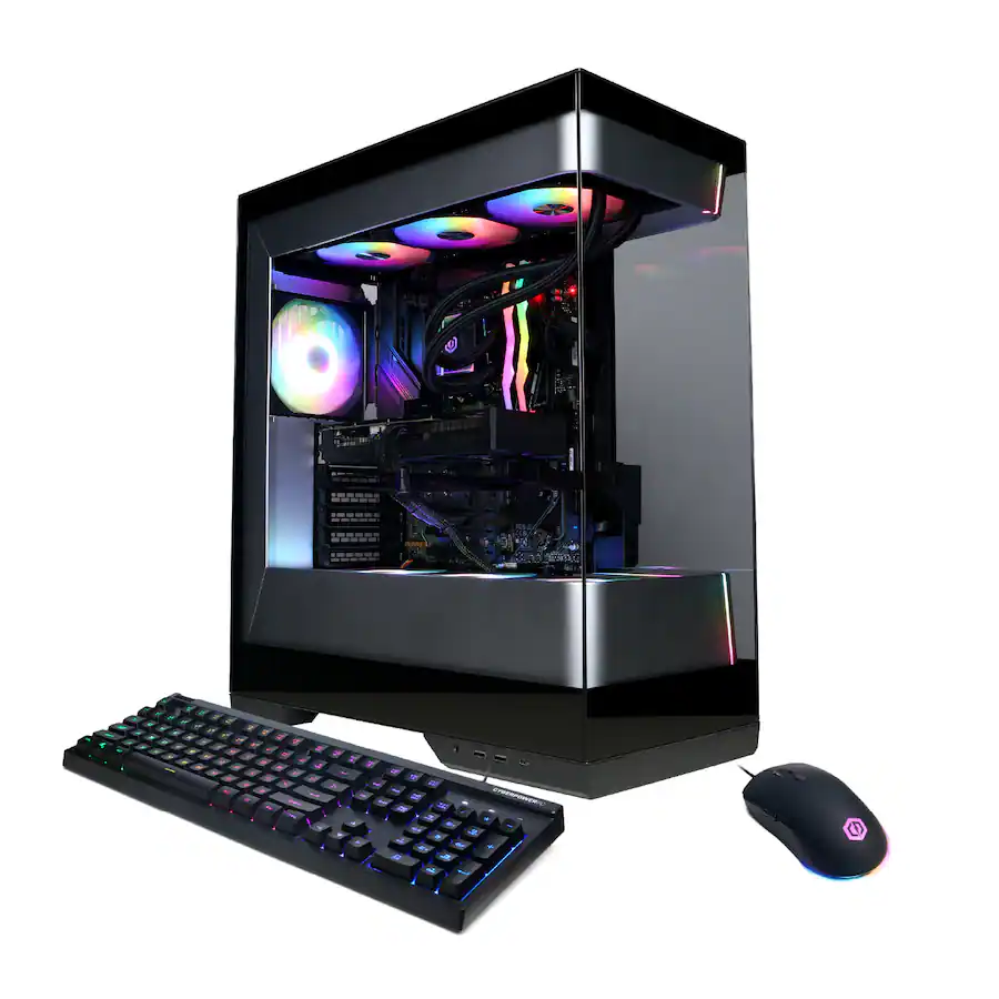 CyberPowerPC Gaming Desktop AMD Ryzen 7800X3D AMD Radeon RX 9070