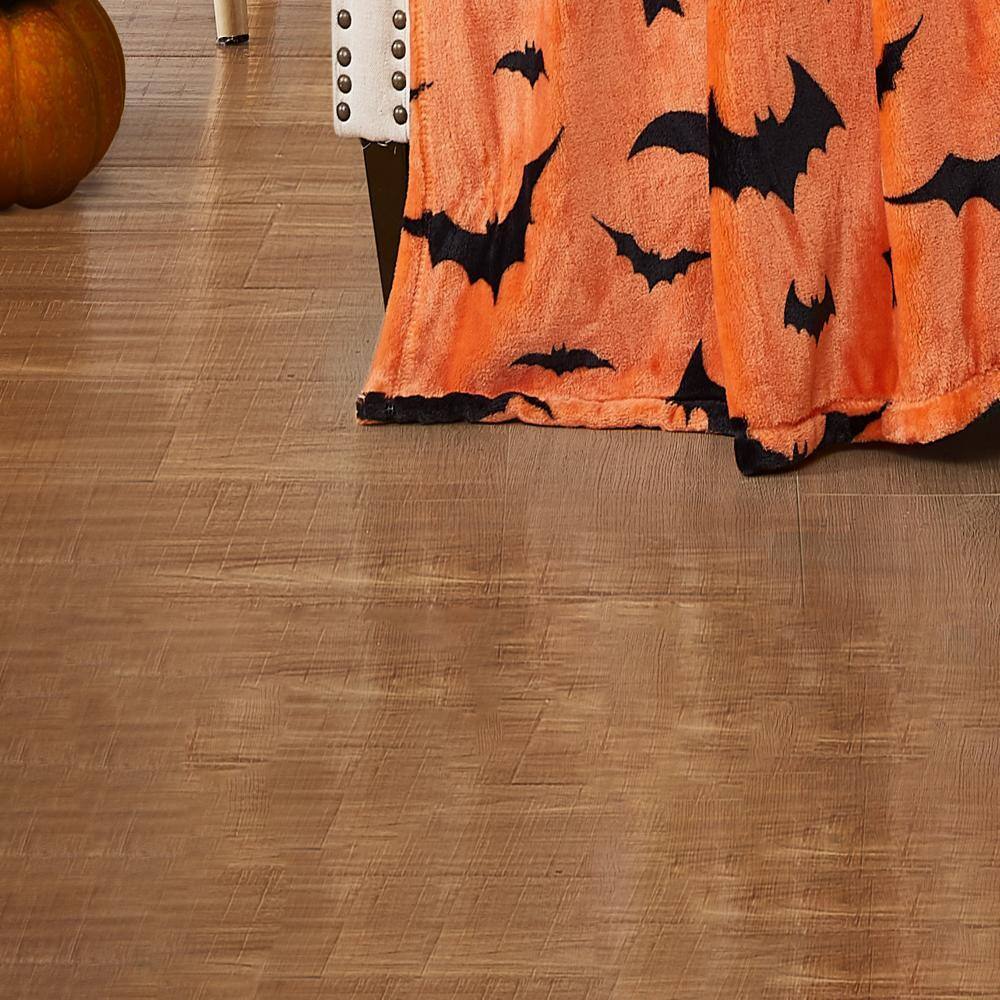 Alt View 2. RT Designers Collection - RT Designer's Collection Halloween Printed Flannel Throw Blanket 50" x 70" Orange - Orange.