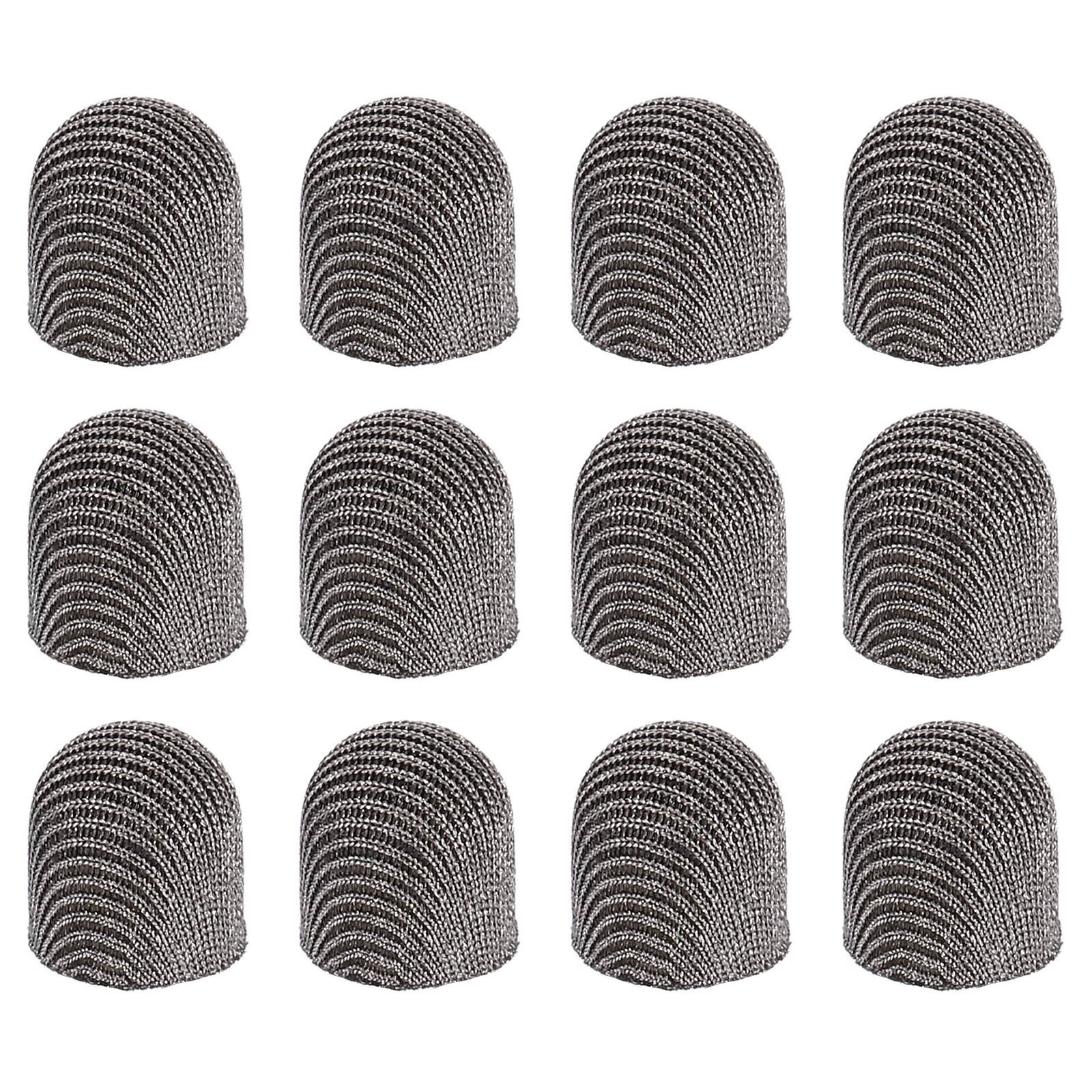 Unique Bargains - 12pcs 6.5mm Mesh Fiber Replacement Tips for Capacitive Stylus Pen for Tablets Phones - Gray