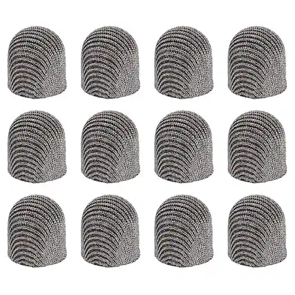 Front. Unique Bargains - 12pcs 6.5mm Mesh Fiber Replacement Tips for Capacitive Stylus Pen for Tablets Phones - Gray.