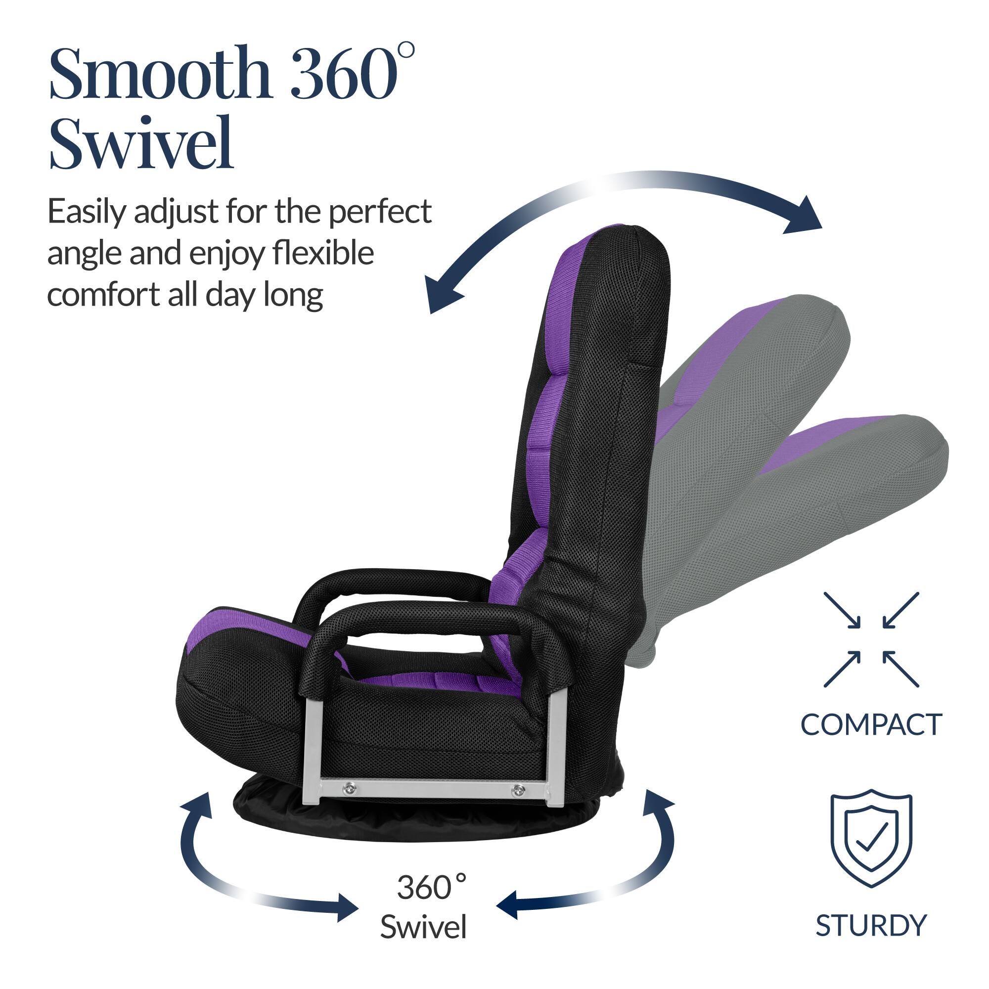 Smooth 360° Swivel  
Easily adjust for the perfect angle and enjoy flexible comfort all day long  

COMPACT  
STURDY  

360° Swivel