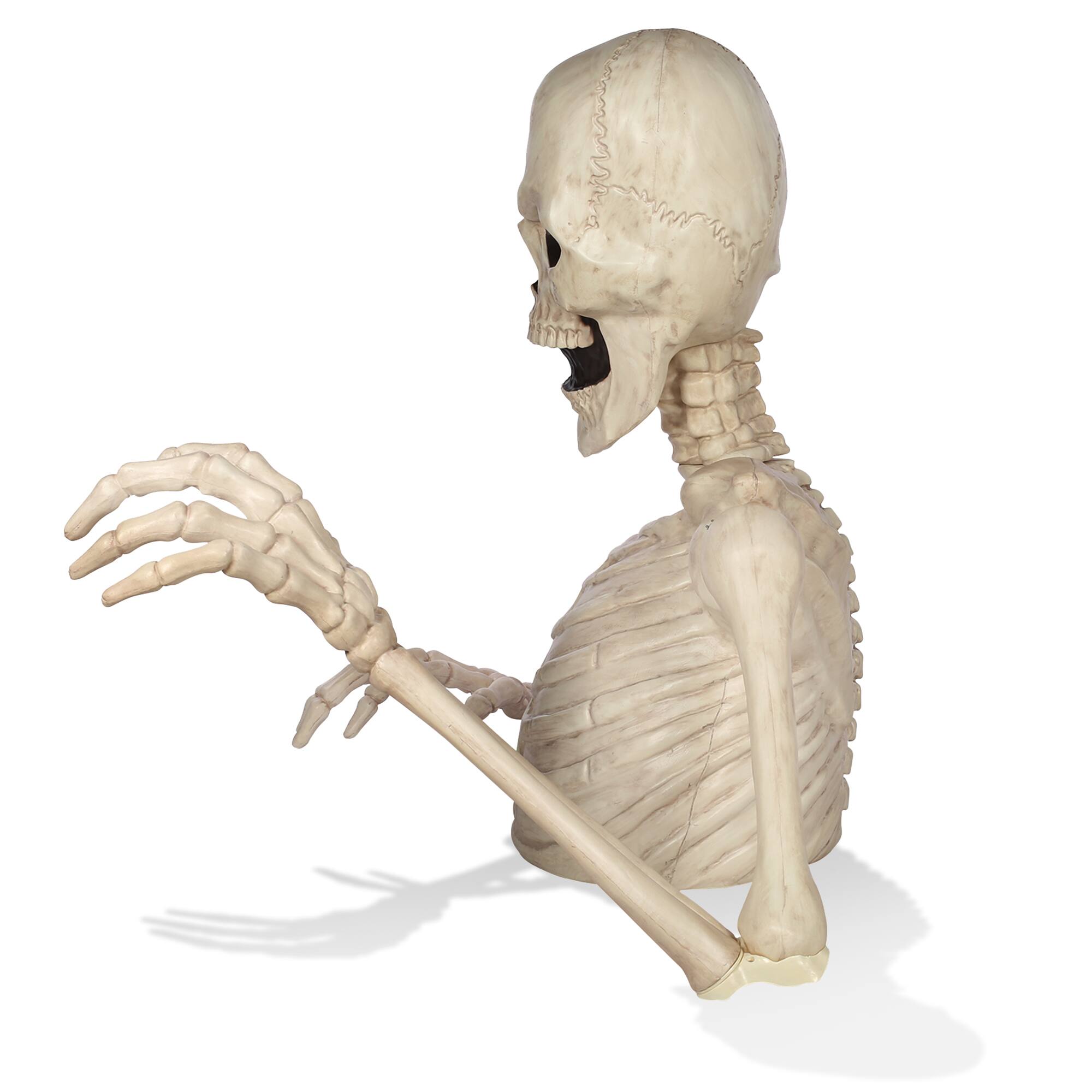Alt View 5. BOO BOX - Halloween Groundbreaking Skeleton - Scary Outdoor Halloween Yard Decor - White.