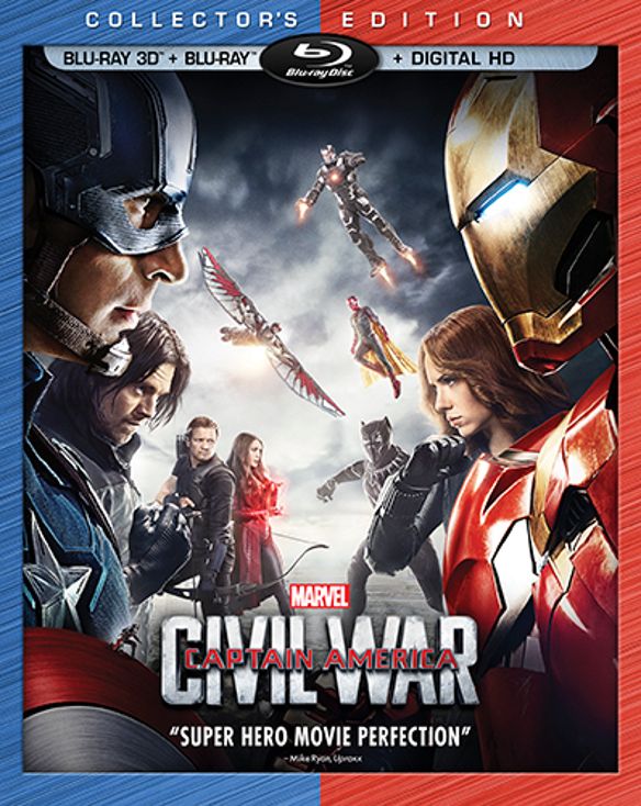  Captain America: Civil War [3D] [Includes Digital Copy] [Blu-ray] [Blu-ray/Blu-ray 3D] [2016]