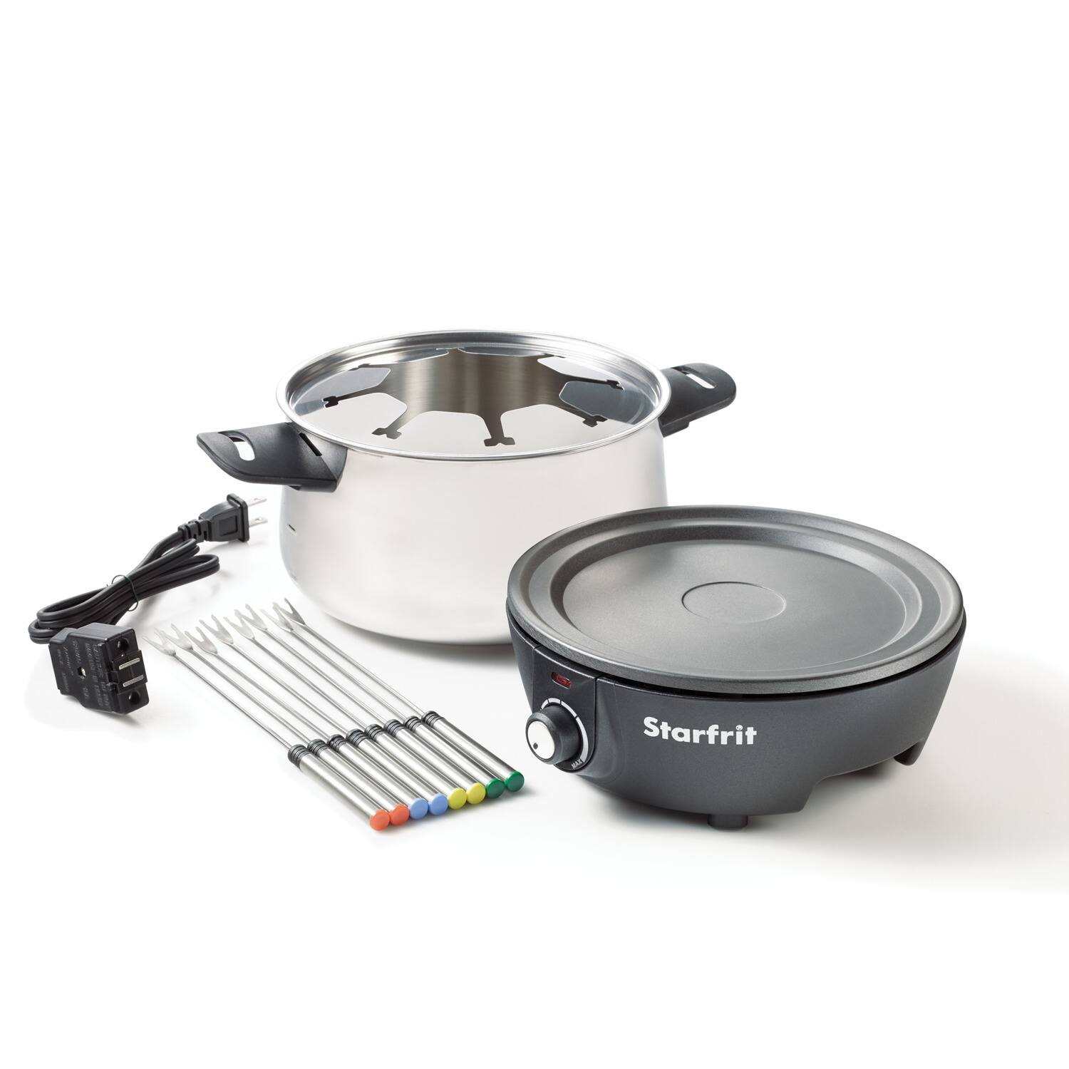 Alt View 1. Starfrit - 3.2-Quart Electric Fondue Set - Gray.