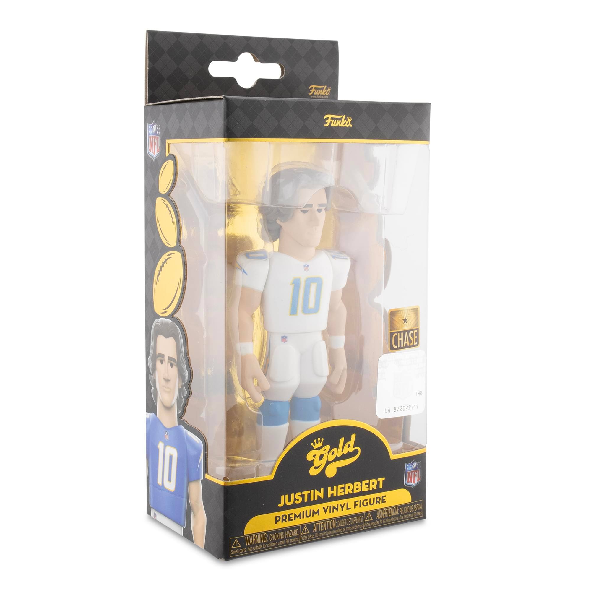 Funko NE Funko 10 CHASE 10 Tet LA 872022717 Gold 1 NF JUSTIN HERBERT VINYL FIGURE PREMIUM AIXA 06 EICA ATTENTION: ATTENTION: WARNING: CHOKING HAZARD - SMALL PARTS. NOT FOR CHILDREN UNDER 3 YEARS.