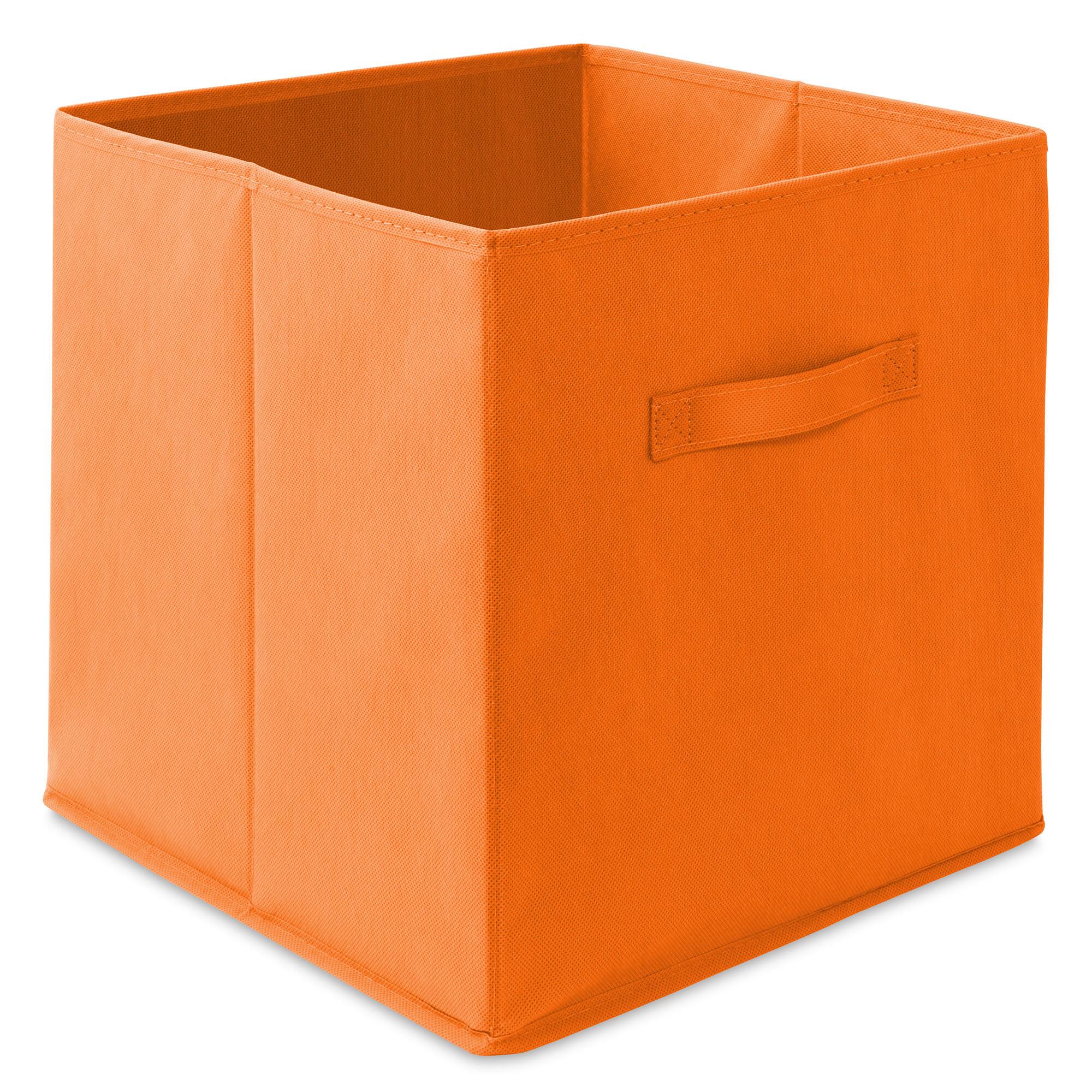 Alt View 1. Casafield - (Set of 6) Collapsible Fabric Cubes - Storage Bins - Orange.