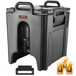 VEVOR - 10 Gallon Insulated Beverage Dispenser,Food-grade LL9450UP Hot and Cold Beverage Server,Thermal Drink Dispenser Cooler - Black