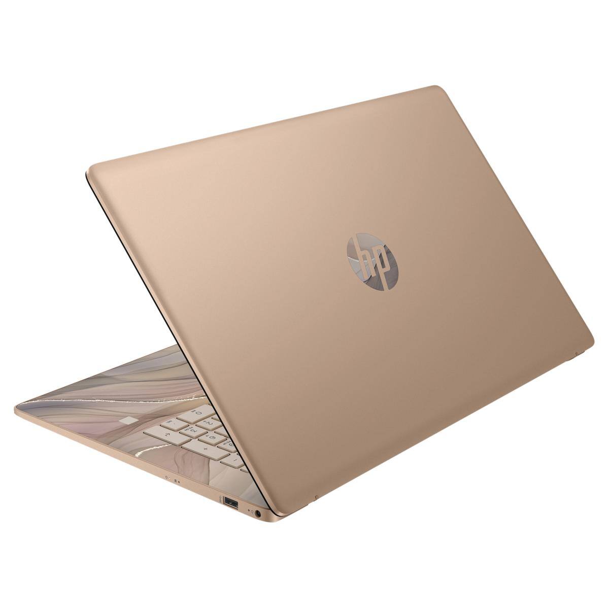 Angle. HP - HP 15-FC00 Laptop - 15.6" HD Touch - AMD Ryzen 3 - 8GB - 256GB - Win 11 H - Gold.