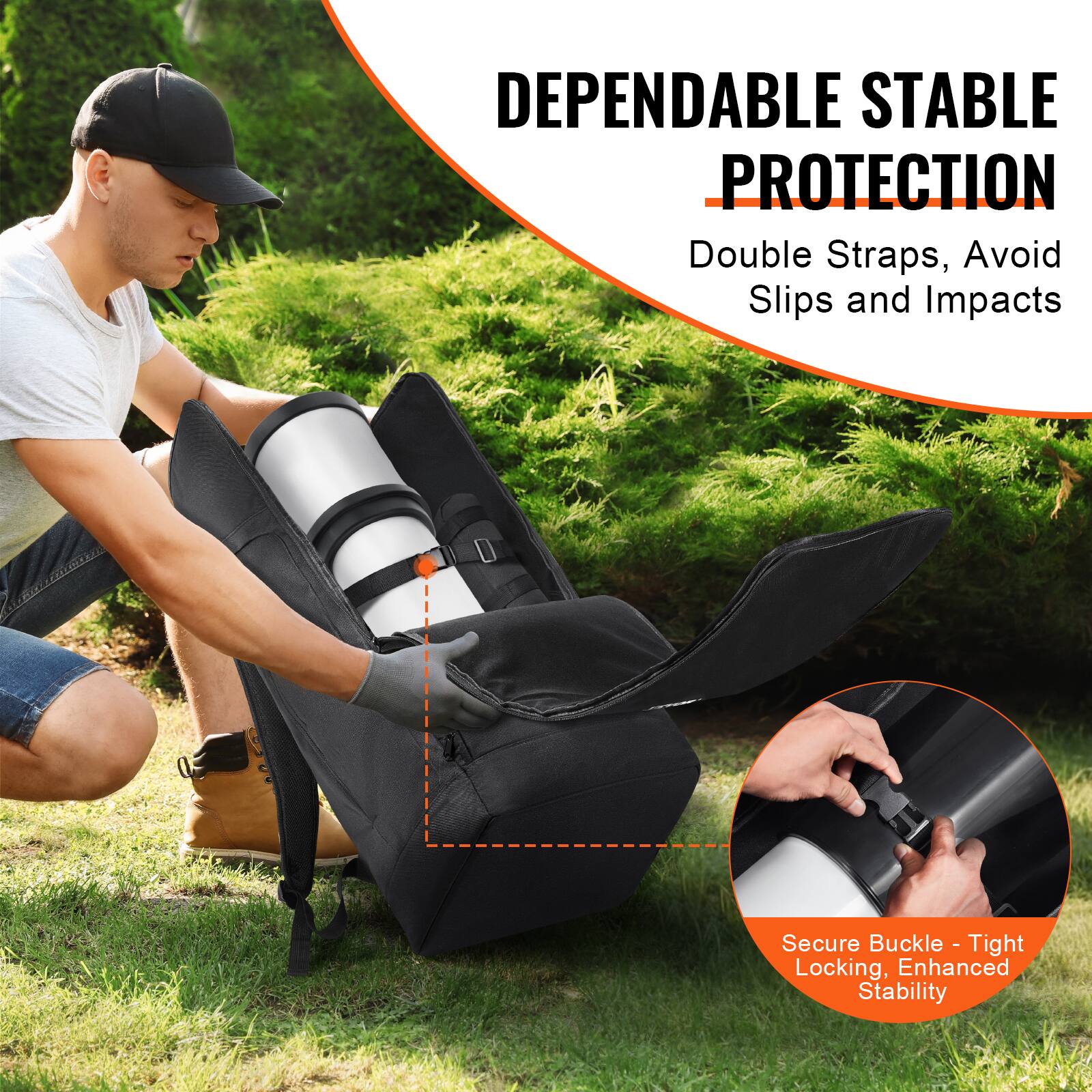 DEPENDABLE STABLE PROTECTION  
Double Straps, Avoid Slips and Impacts  

Secure Buckle - Tight Locking, Enhanced Stability