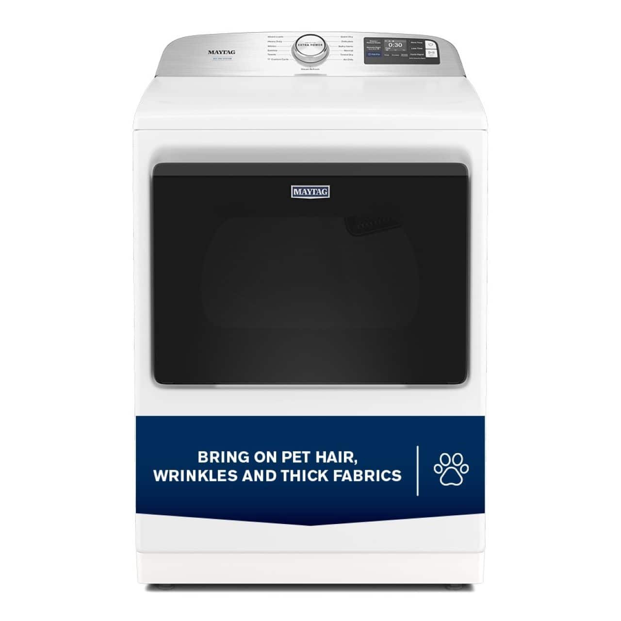 Maytag MED7205RW Maytag - 7.4 Cu Ft. Smart Electric Dryer with Pet Pro Option and Extra Power - White 6
