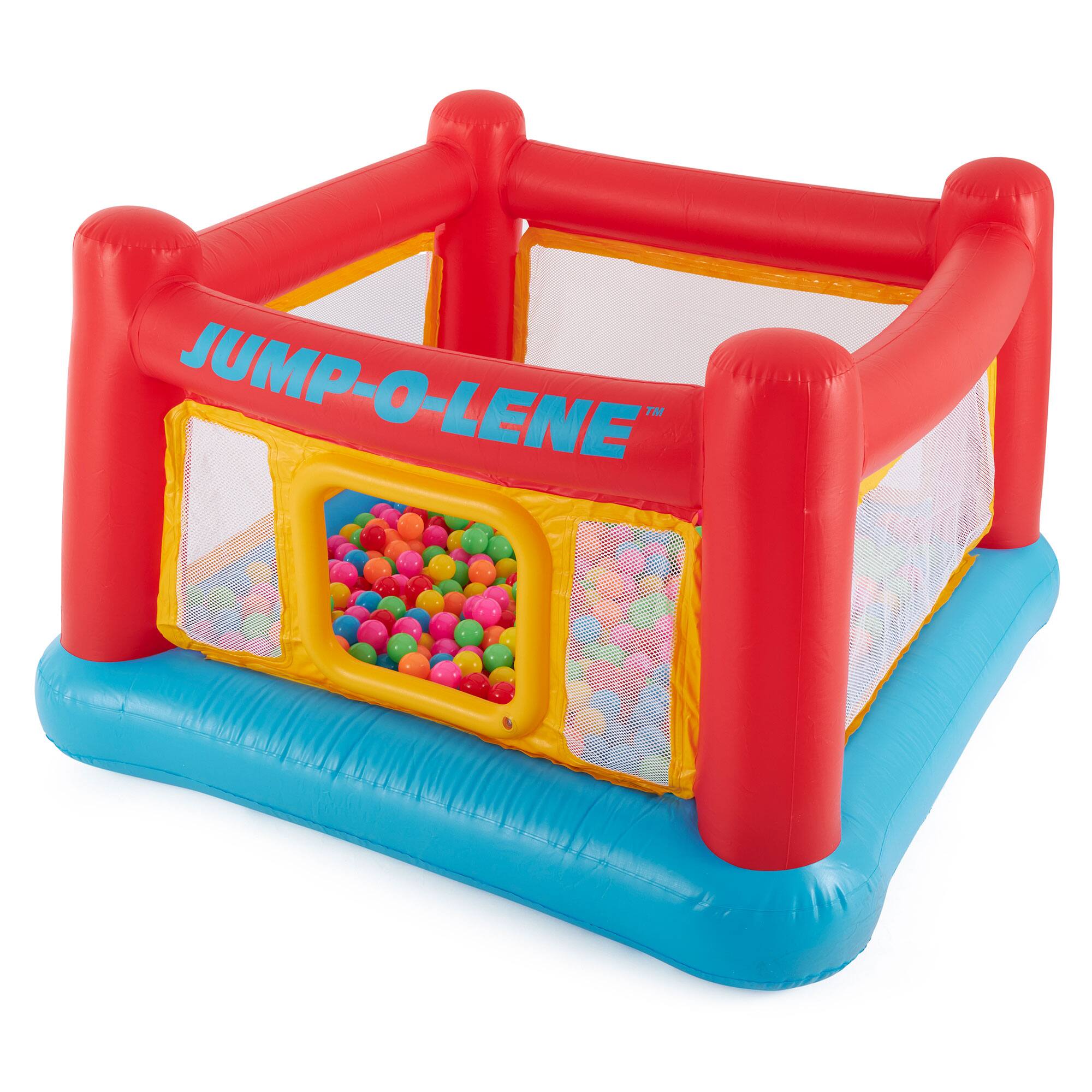 Alt View 2. Intex - Intex Inflatable Jump-O-Lene Bounce House w/Multi-Colored Fun Ballz, 100 Pack - Multi-Color.