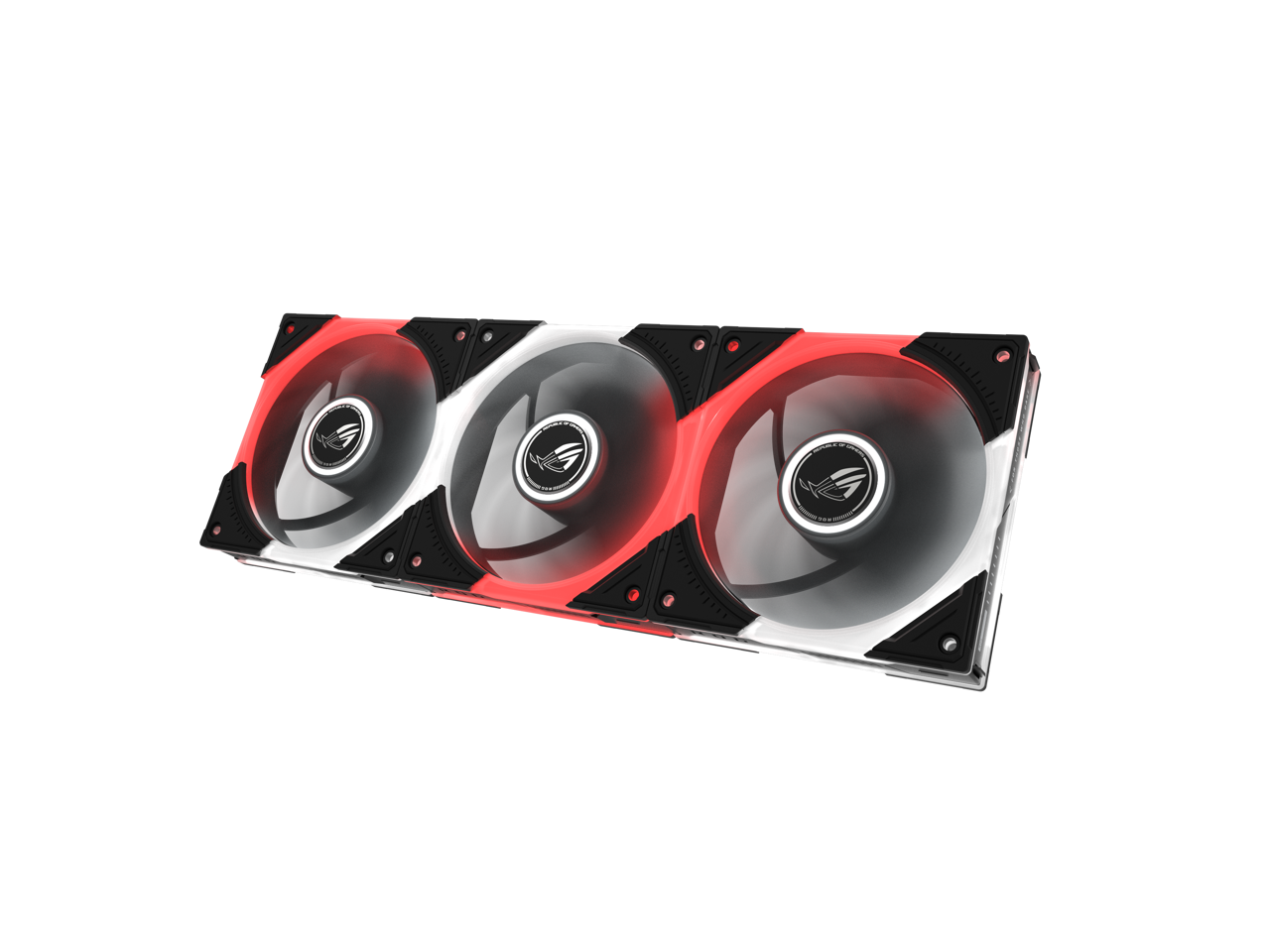 Alt View 4. ASUS - ASUS ROG Eurux GR120 ARGB PWM Fan Triple Pack 120mm 2600RPM Daisy-Chained, Custom Lighting, Fan Hub - Black.