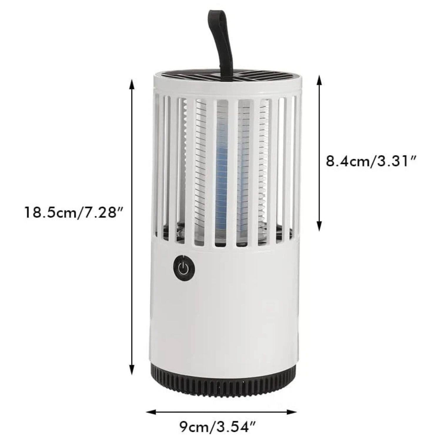 The text on the image is grouped as follows:

- 18.5cm/7.28"
- 8.4cm/3.31"
- 9cm/3.54"