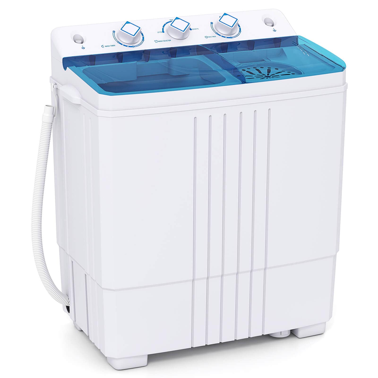 Compact Mini Portable Twin Tub Washing Machine 20 Lbs Washer Spinner