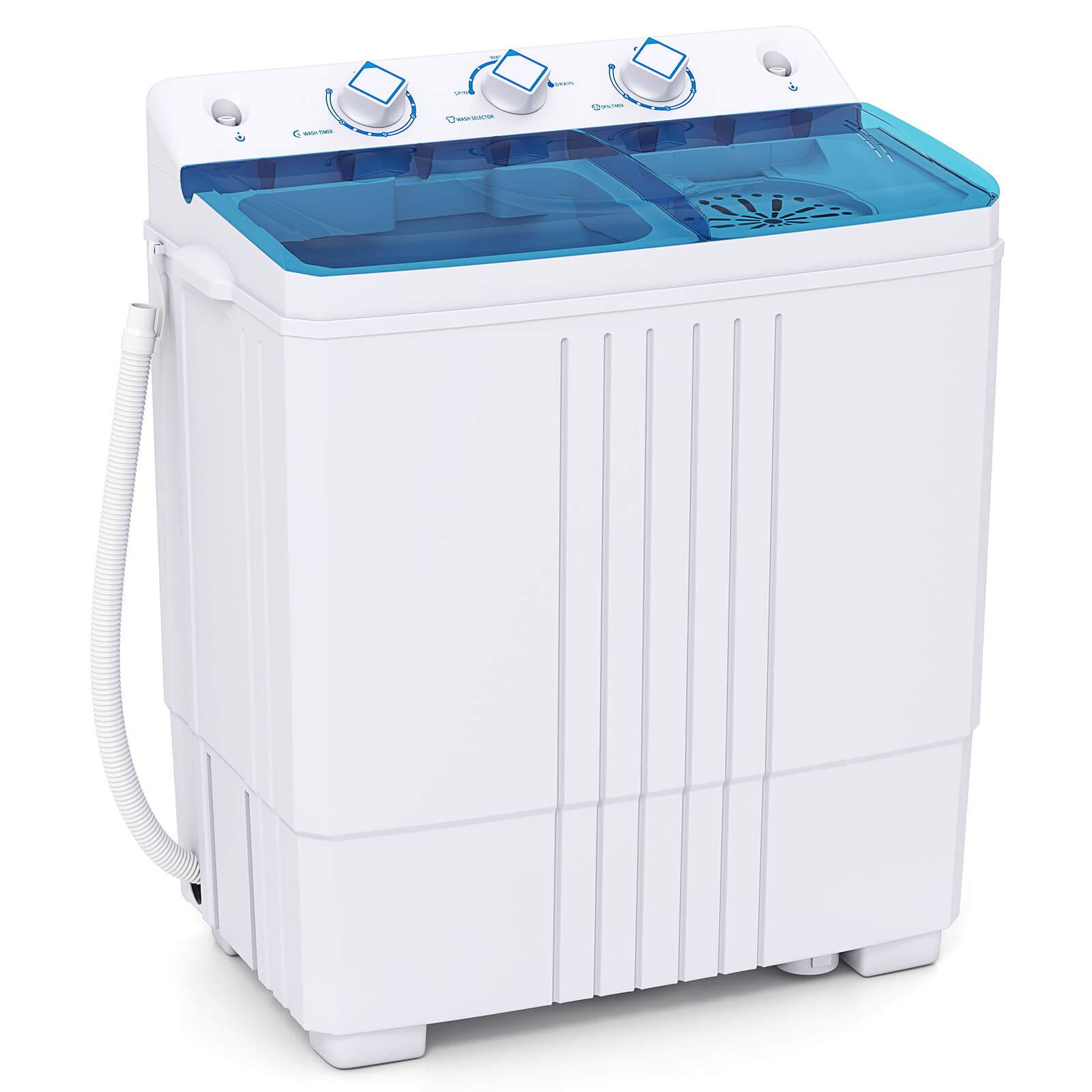 Compact Mini Portable Twin Tub Washing Machine 20 Lbs Washer Spinner