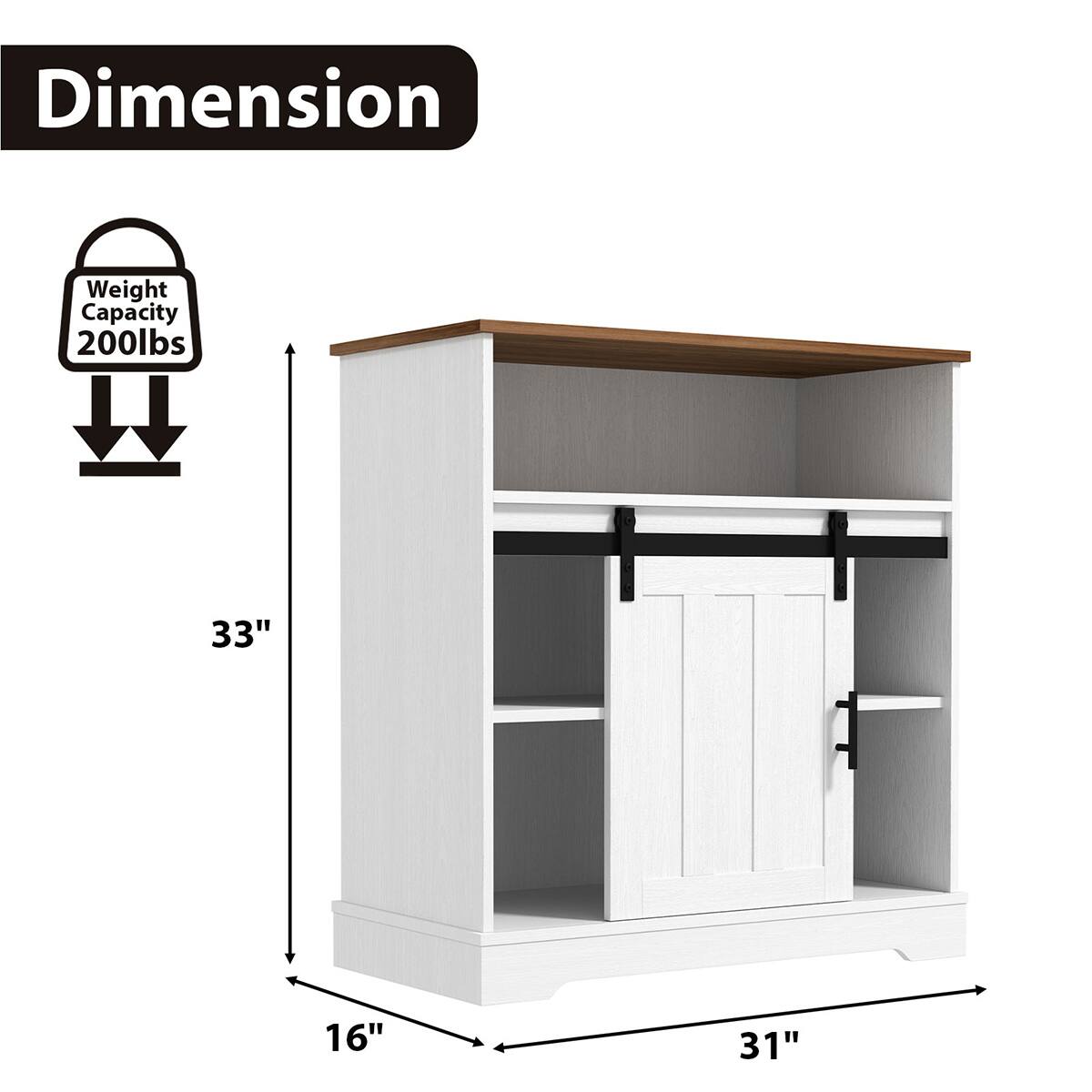 Dimension: 33" x 16" x 31"
Weight Capacity: 200 lbs