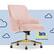 Serta is a brand that offers always comfortable products, such as the pink chair in the image.