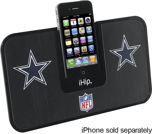 Angle Standard. iHip - Dallas Cowboys iDock Speakers.