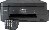 Front. Brother - INKvestment MFC-J985DW Wireless All-In-One Printer - Black.