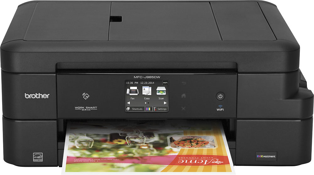  Brother - INKvestment MFC-J985DW XL Wireless All-In-One Printer - Black