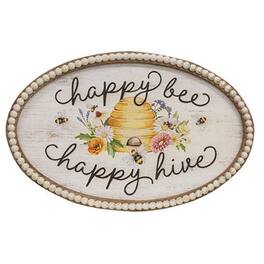 BreeBe - *Happy Bee Happy Hive Beaded Sign - Multicolor
