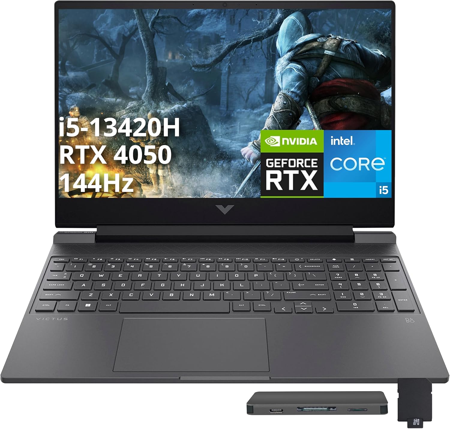i5-13420H  
RTX 4050  
144Hz  

NVIDIA GEFORCE RTX  
Intel CORE i5  

VICTUS