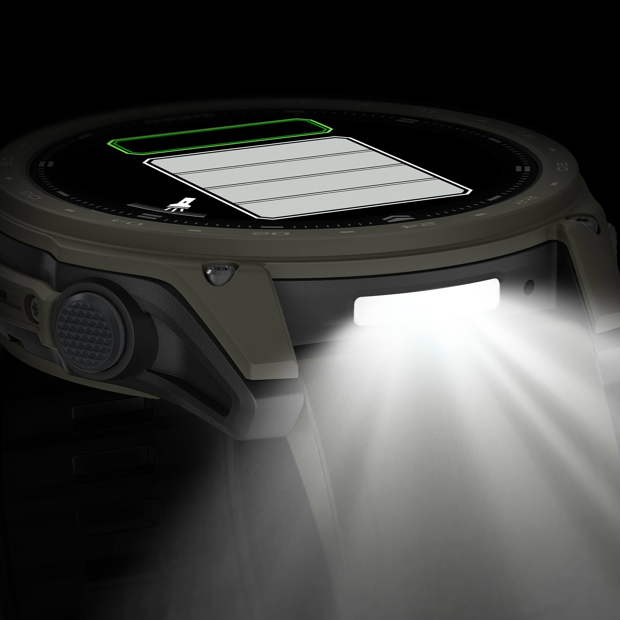 Back. Garmin - Garmin Tactix 8 Cerakote - AMOLED - Olive Drab Bundle - Olive Drab.