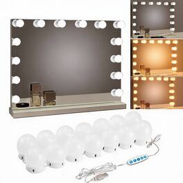 METALTON - Makeup Vanity Lights For Mirror Hollywood Style Led With Dimmable Bulbs Usb Cable - warm cold 14 bulbs