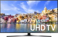 Front. Samsung - 55" Class (54.6" Diag.) - LED - 2160p - Smart - 4K Ultra HD TV with High Dynamic Range - Black.
