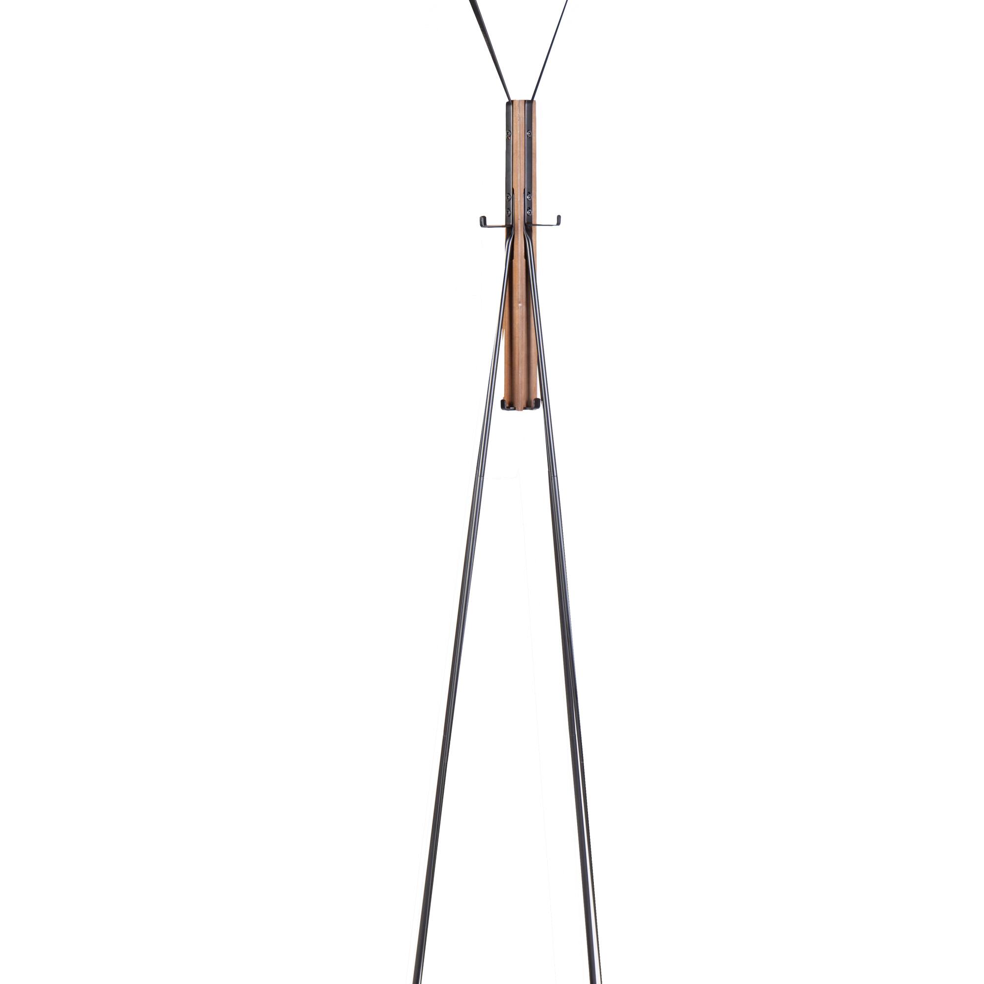 Left. GOODSILO - Freestanding Coat Rack with 8 Hooks, Reclaimed Wood and Metal Storage Solution for Bedroom and Living Room Organization - Natural.