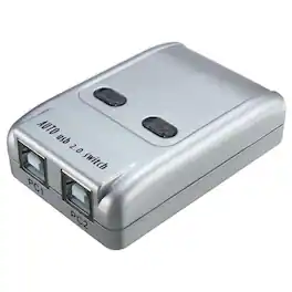 Sanoxy - USB 2.0 Printer Auto Sharing Switch (2-Port) - Silver