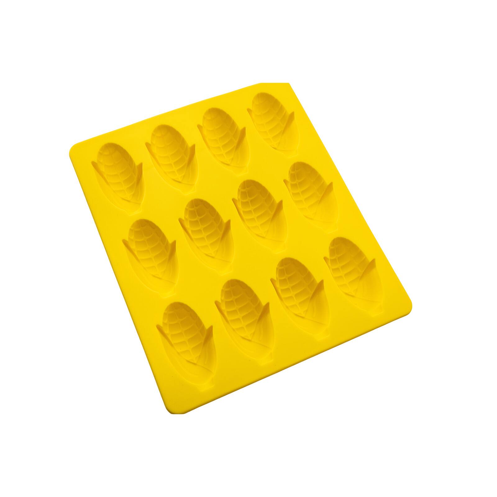 Alt View 1. MOBI - 12 Pigs in a Blanket Silicone Snack Mold, Mini Corn Dogs - Yellow.