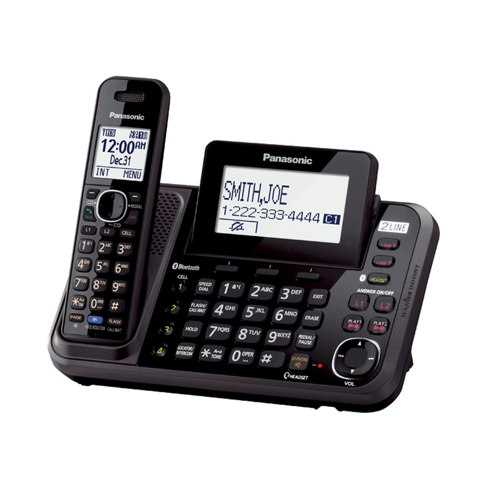 Best Buy Panasonic Kx Tg9541b Dect 6 0 Expandable Cordless Phone System With Digital Answering System Kx Tg9541b