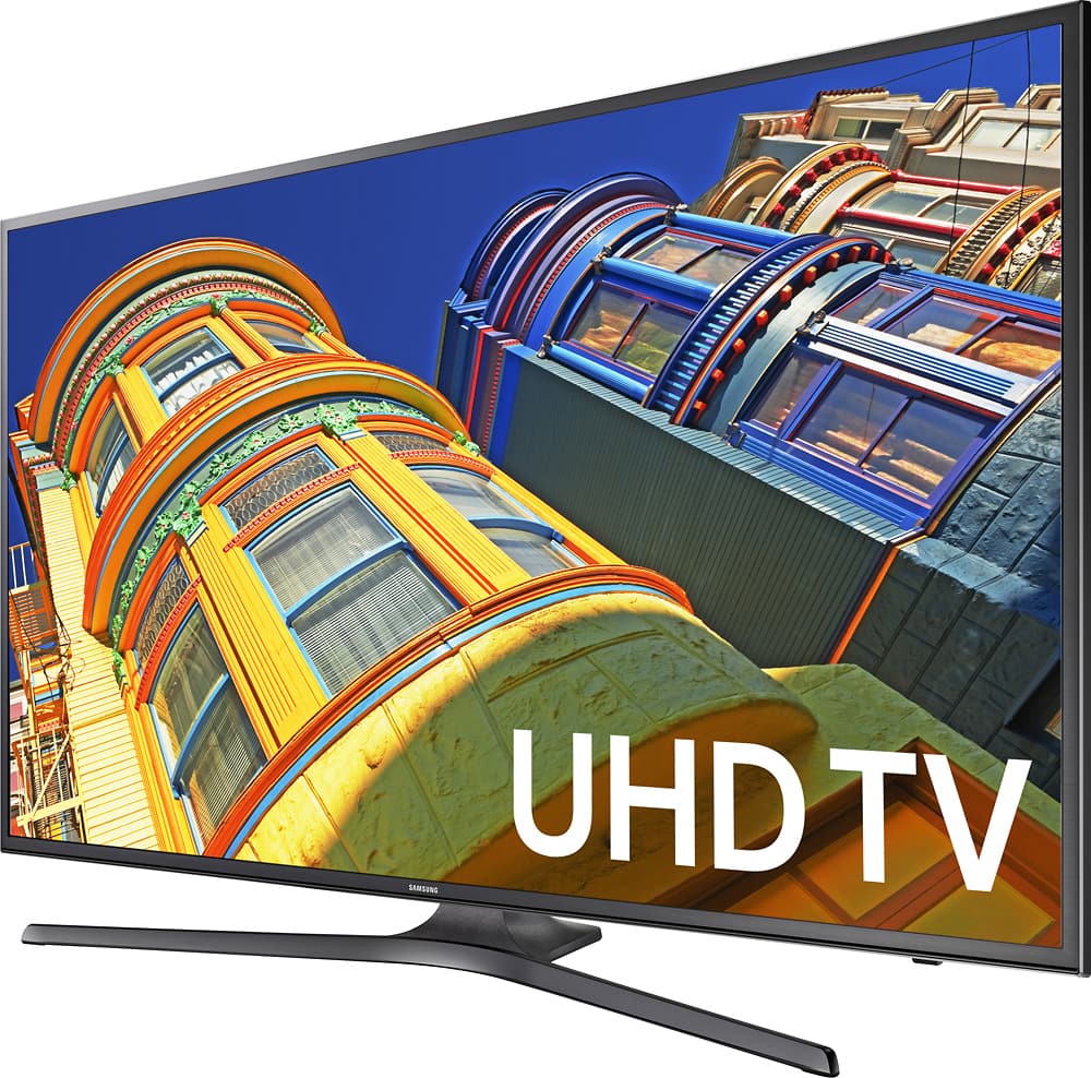 Left. Samsung - 55" Class (54.6" Diag.) - LED - 2160p - Smart - 4K Ultra HD TV - Black.