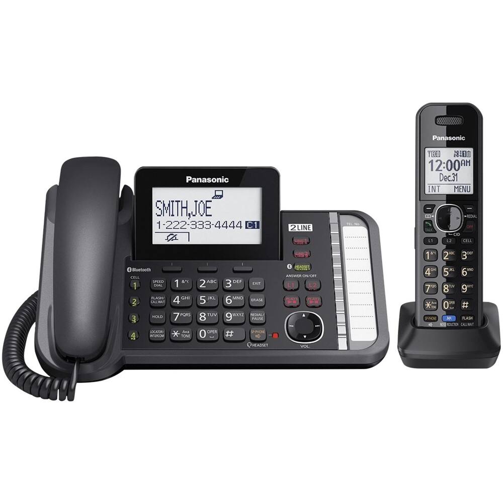 Alt View 11. Panasonic - KX-TG9581B DECT 6.0 Expandable Cordless Phone System with Digital Answering System - Black.