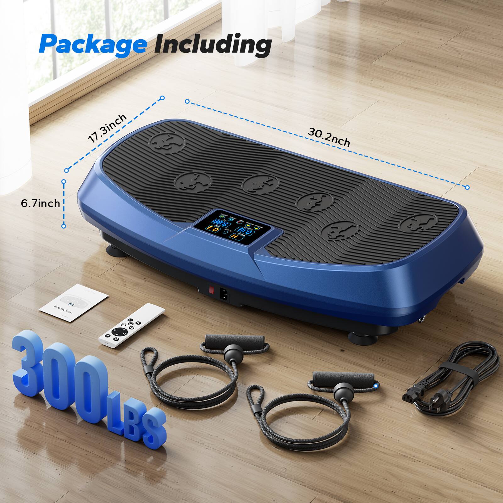 Package Including  
300 LBS  
30.2 inch  
17.3 inch  
6.7 inch