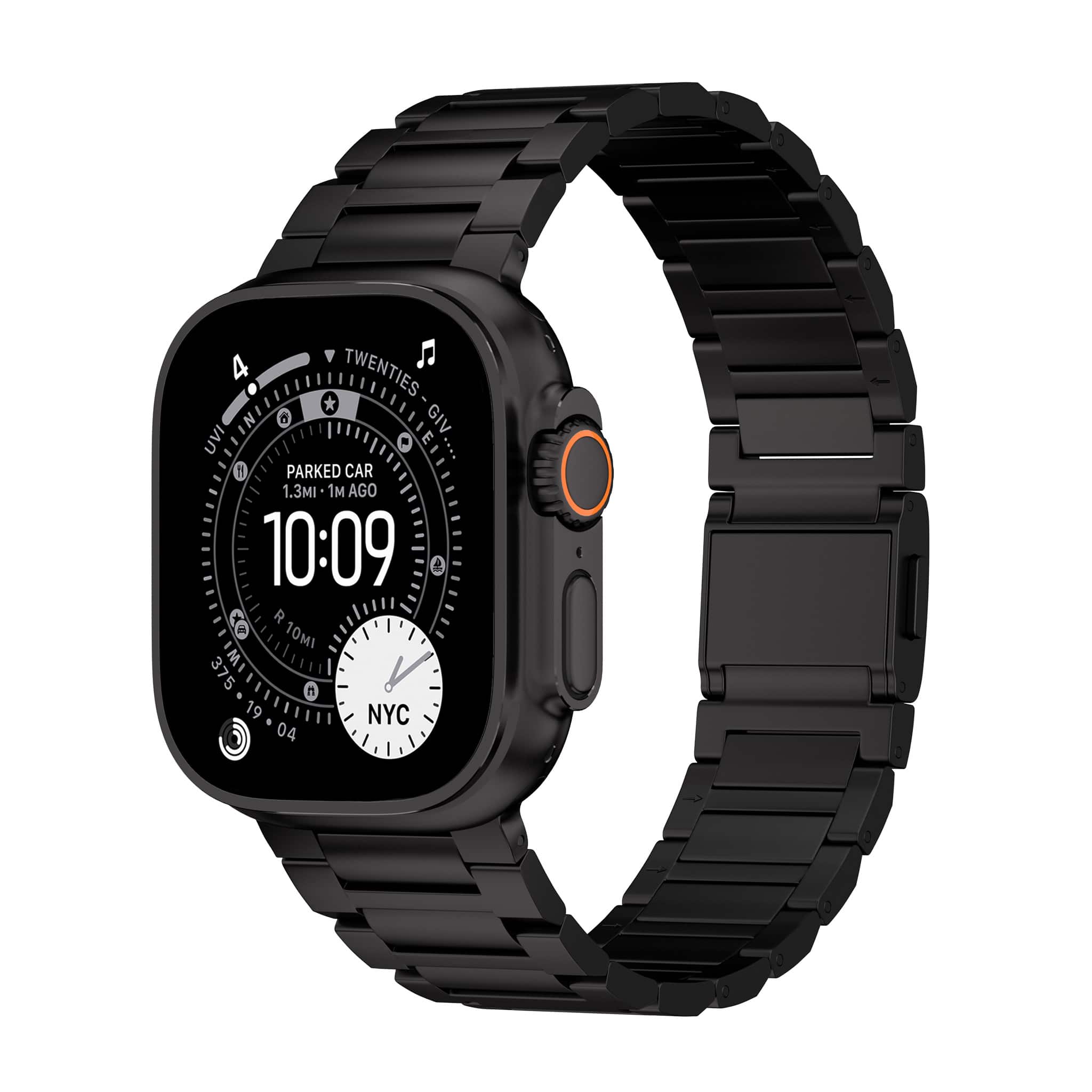 Ultra Supply Co - Titan G4 Titanium Band for Apple Watch Ultra 3/2/1 - Black Titanium