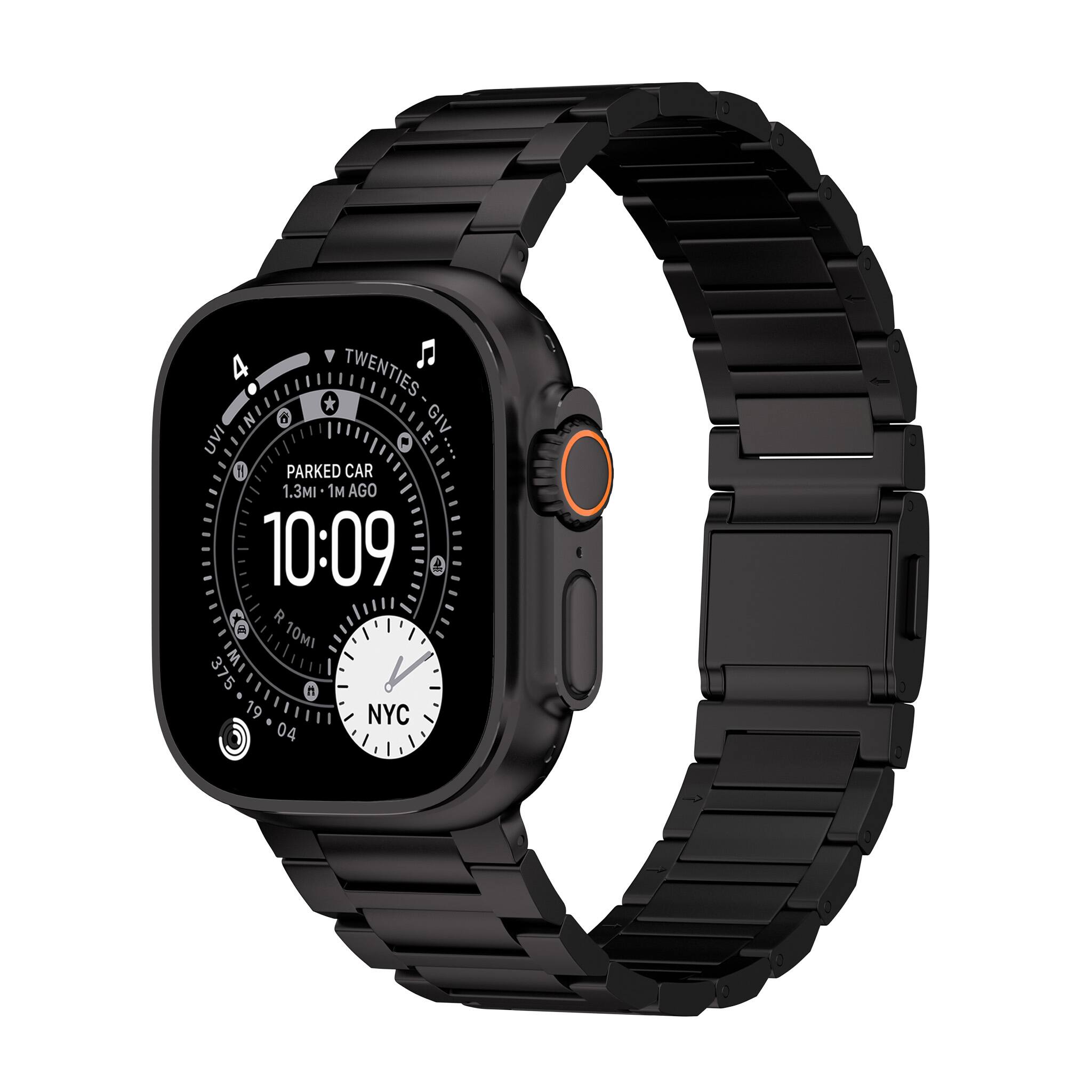 Ultra Supply Co - Titan G4 Titanium Band for Apple Watch Ultra 3/2/1 - Black Titanium