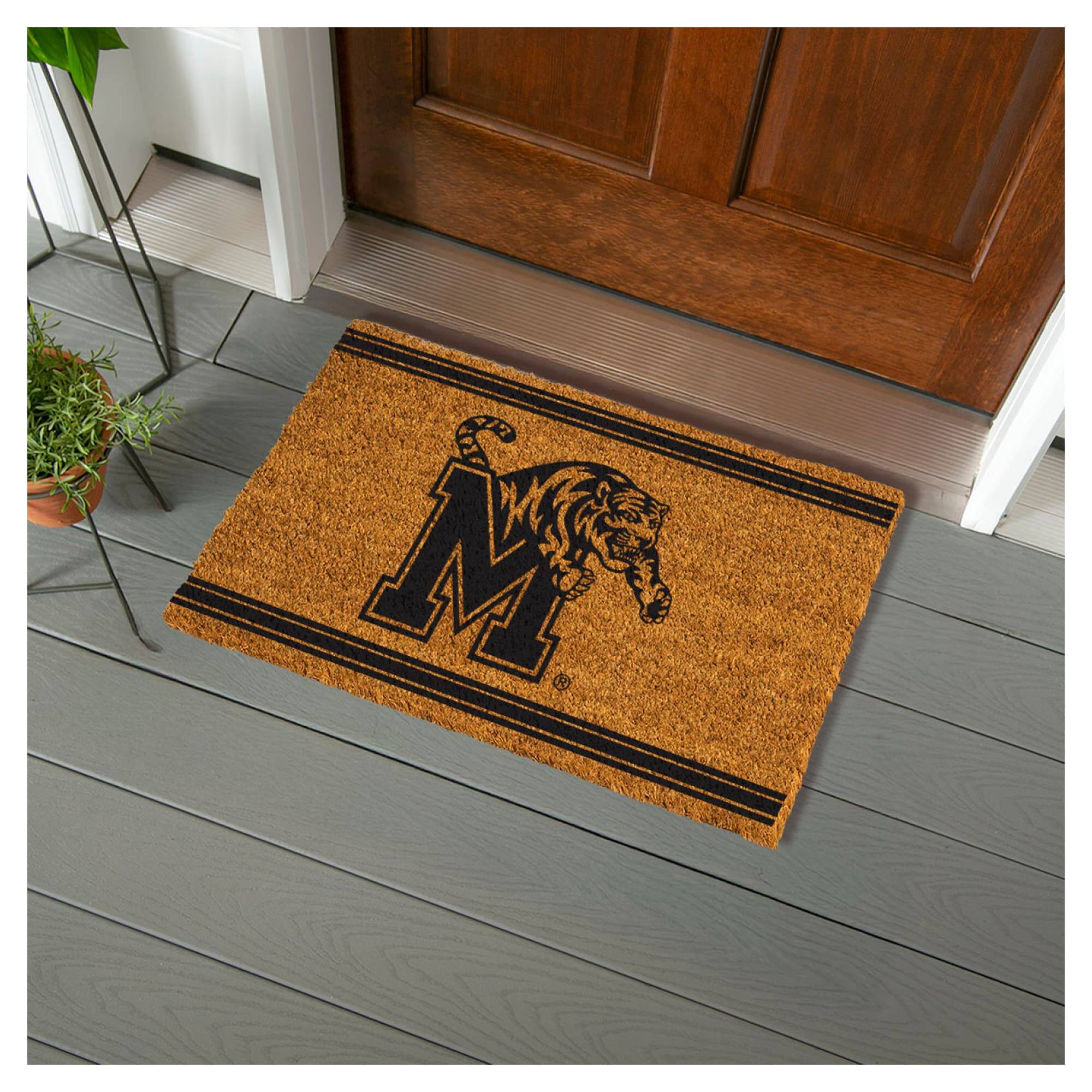 Alt View 1. Evergreen Enterprises - Memphis Tigers 28" x 16" Primary Logo Outdoor Coir Entryway Mat - Multicolor.