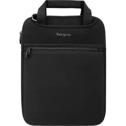 Front. Targus - Vertical Slipcase for 12" Notebooks/Chromebooks - Black.