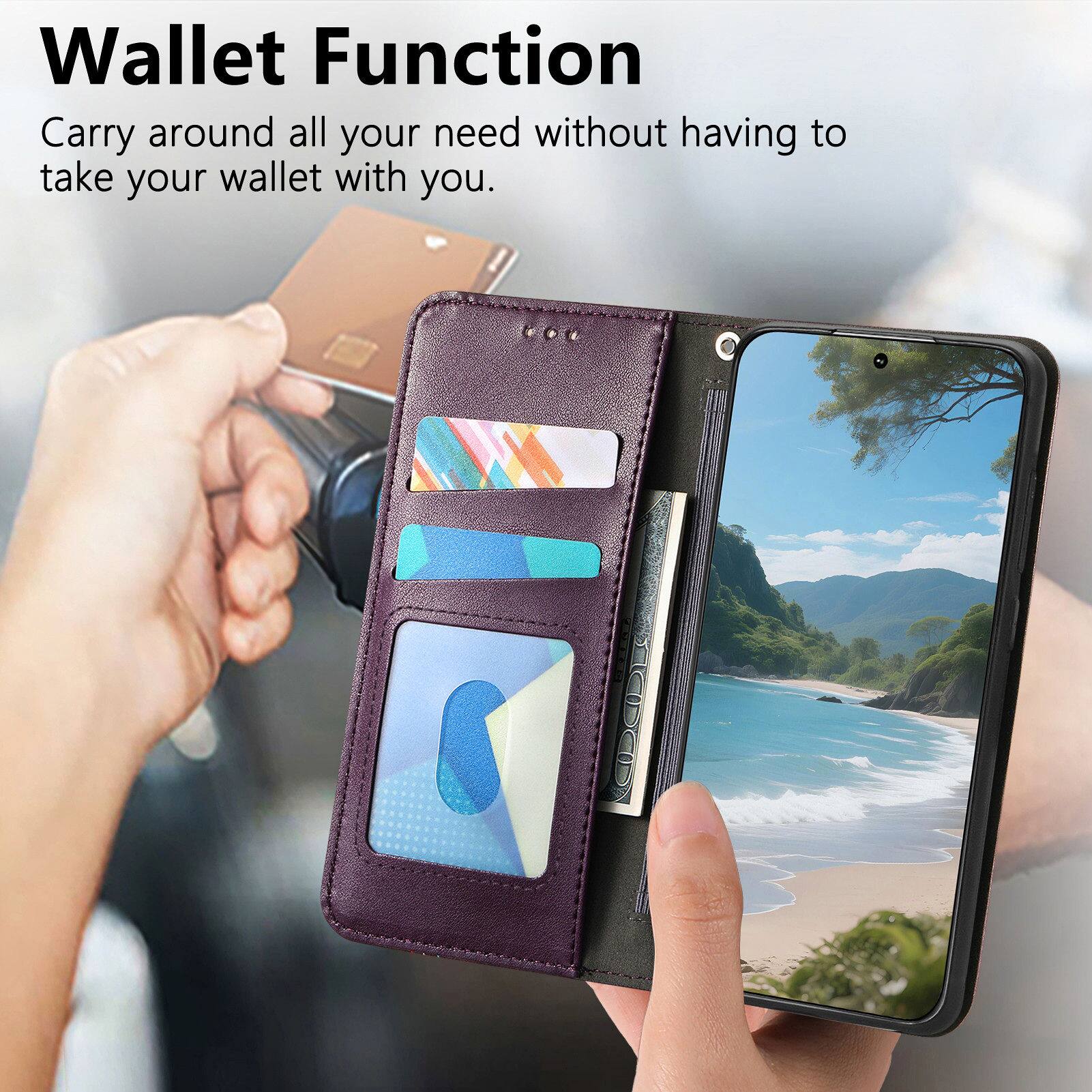 Wallet Function  
Carry around all your need without having to take your wallet with you.