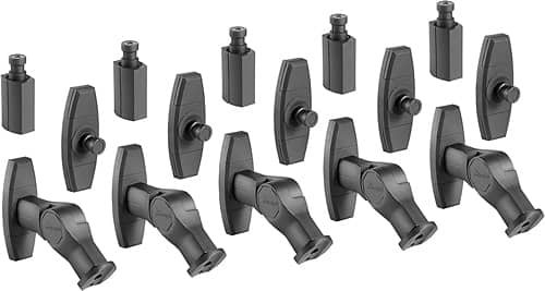 Angle. Rocketfish™ - Tilting Wall Mounts for Most Small Speakers (5-Pack) - Black.