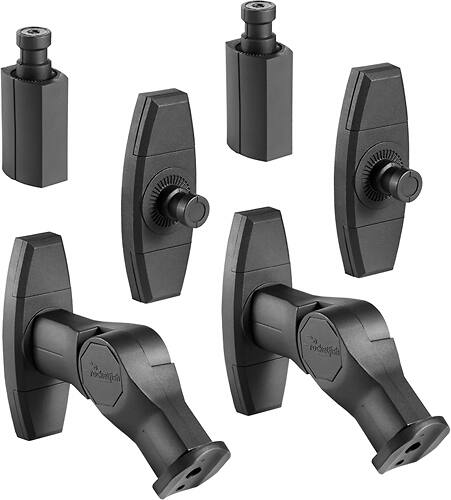 Angle. Rocketfish™ - Tilting Wall Mounts for Most Small Speakers (2-Pack) - Black.