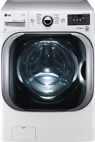 LG - LG 5.2 Cu. Ft. 14-Cycle Front-Loading Washer - White - Larger Front