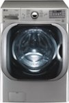 Front Zoom. LG - 5.2 Cu. Ft. High-Efficiency Front-Load Washer with Steam and TurboWash Technology - Graphite Steel.